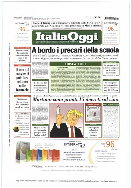 Italia oggi : quotidiano di economia finanza e politica